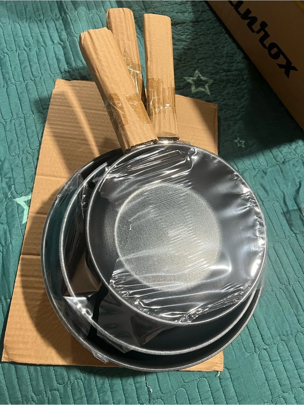 Nonstick Stone Frying Pan Set - Black, 3-Piece